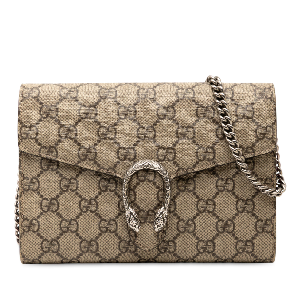 Pre-Loved Gucci GG Supreme Dionysus Wallet on Chain - Picture 1 of 7